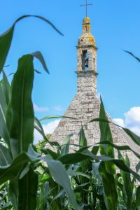 la Chapelle des Grâces vue du champ de blé