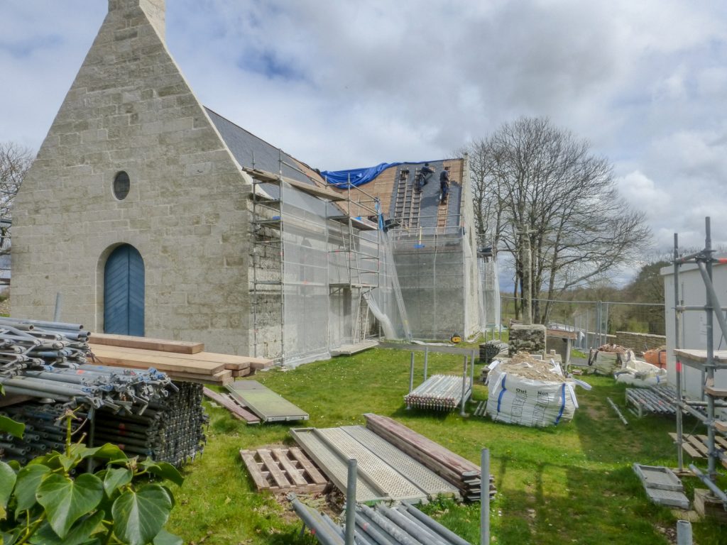 travaux et rénovation de la toiture de la Chapelle des Grâces Pluguffan